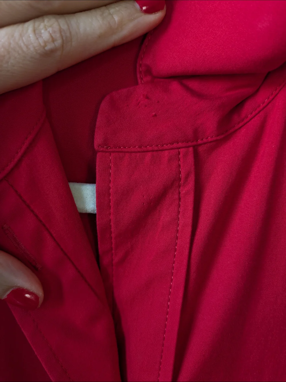 Michael Kors Sleeveless Button-Front Red Shirt Dress